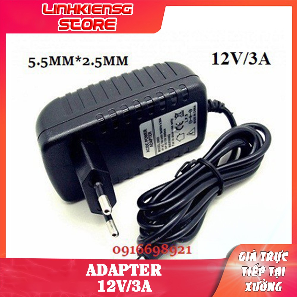 Nguồn Điện Sạc Adapter 12V 3A jack DC 5.5 * 2.5 mm - nguồn camera ĐÈN LED livestream live makeup trang điểm.