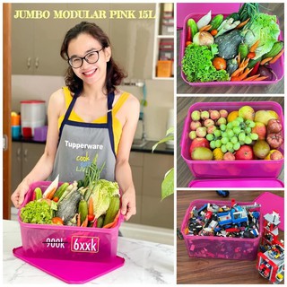 HỘP BQTP JUMBO MODULAR PINK 15L TUPPERWARE