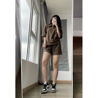 Usthebasic - Set Áo Quần French Terry Pocket Logo