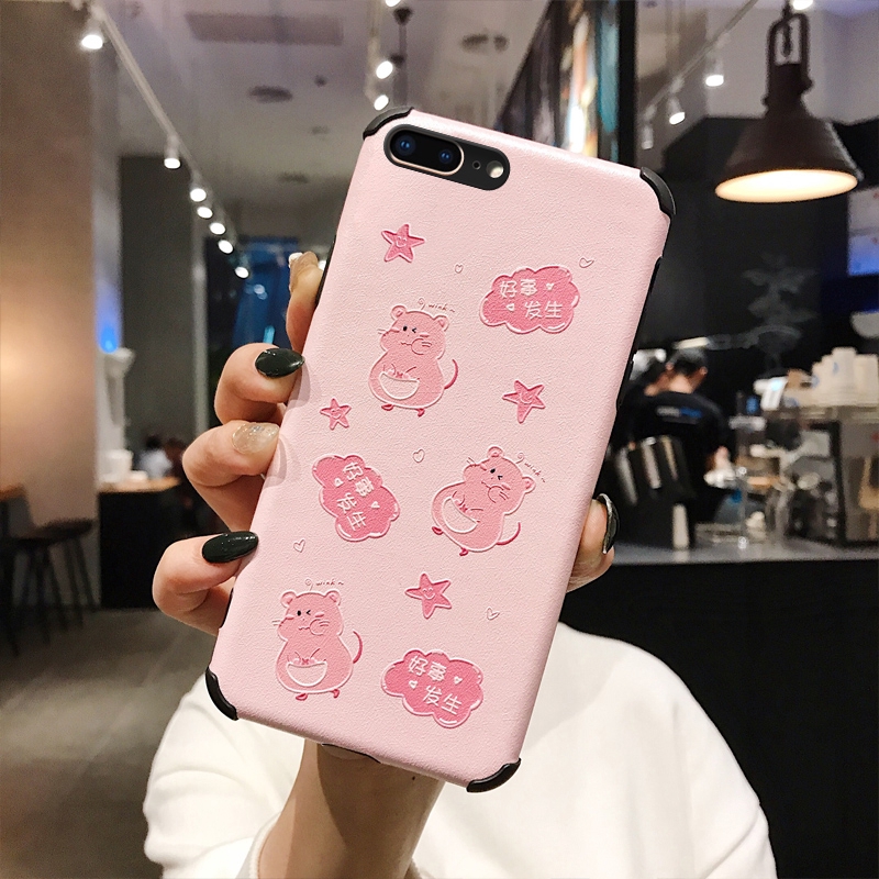 Ốp điện thoại mềm nữ tính họa tiết lợn 3D màu hồng cho iPhone 6 6s 7 8 Plus X XS XR 11 Pro Max