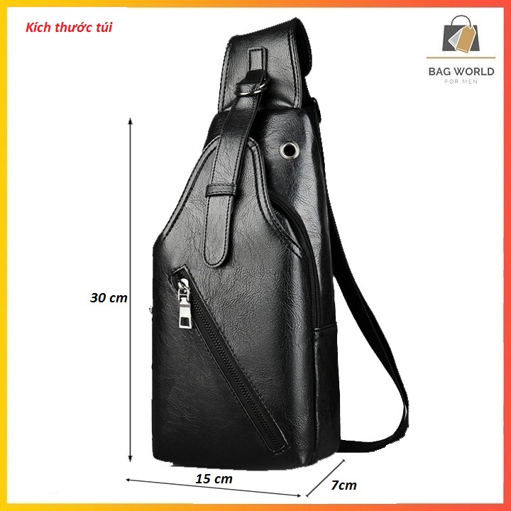 [COMBO] Túi Đeo Chéo Trước Ngực Nam Da Pu (TC15+V+D) | BigBuy360 - bigbuy360.vn