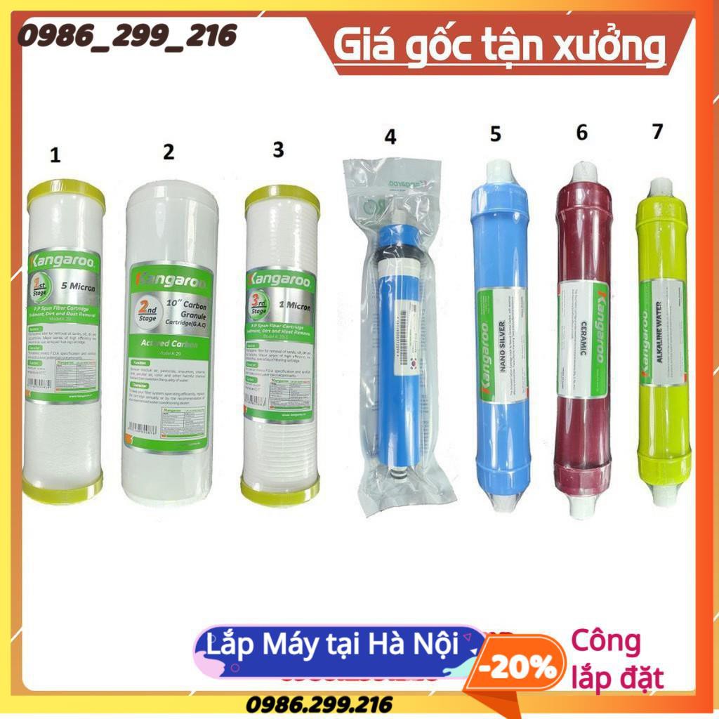 Bộ Lõi Lọc Số 1,2,3,4,5,6,7 Kangaroo Chính Hãng, Bộ 7 Lõi Dành Cho Tất Cả Các Máy Lọc Hàng Chất Lượng
