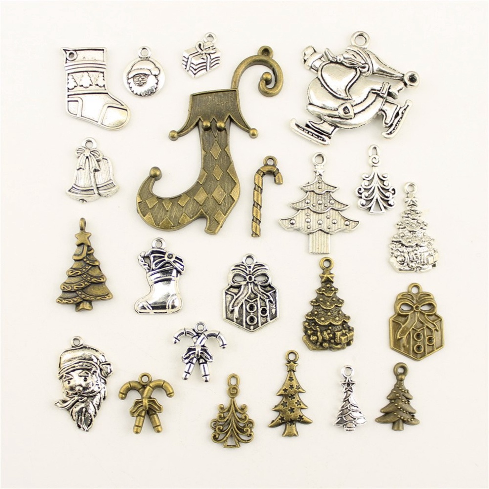 Sale 68% Phụ kiện làm trang sức hình ông già Noel và chuông giáng sinh, O-25x18mm Giá Gốc 21000 đ - 2K75-5