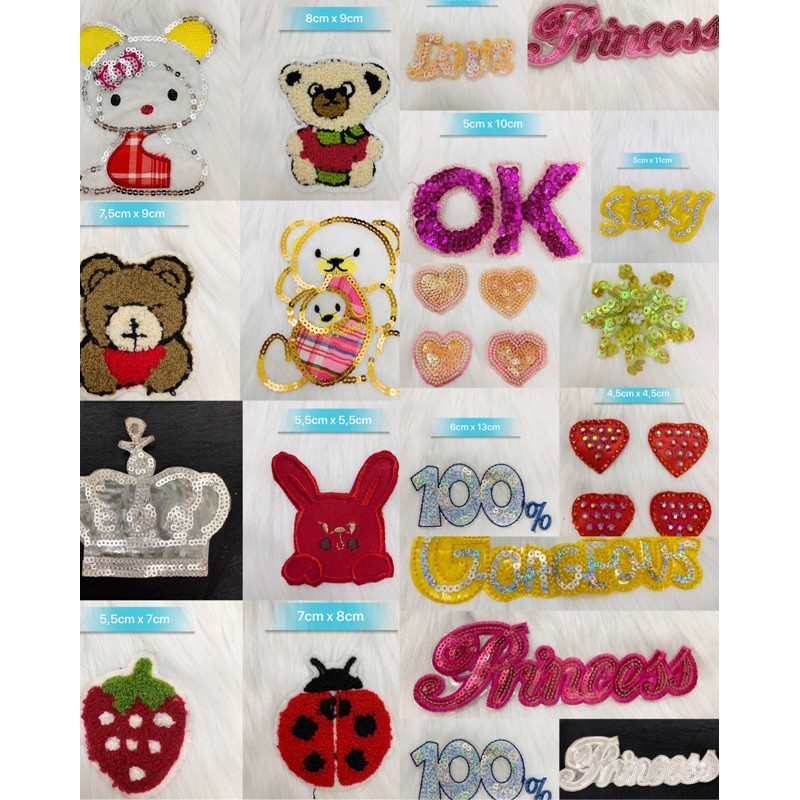 Patch, Sticker dán,ủi,may lên quần áo họa tiết dễ thương