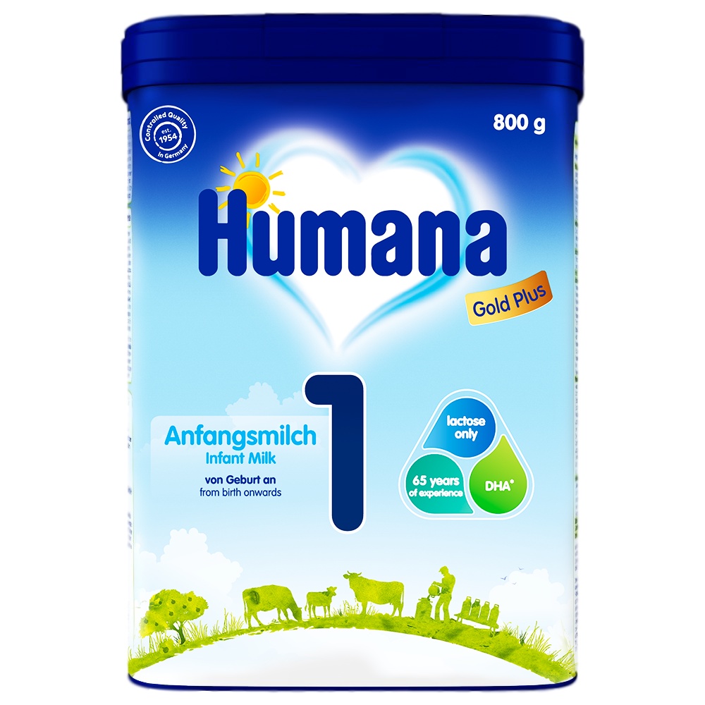 Sữa Bột Công Thức Dinh Dưỡng Dành Cho Trẻ Humana Gold Plus 1  - Nhập Khẩu 100% Từ Đức