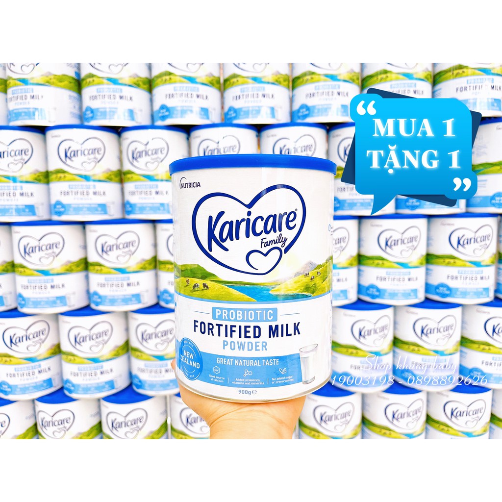 Sữa Karicare FAMILY 900g (mua 1 tặng 1 ) hạn 4/2022 nội địa úc từ 4 tuổi trở lên đến người già