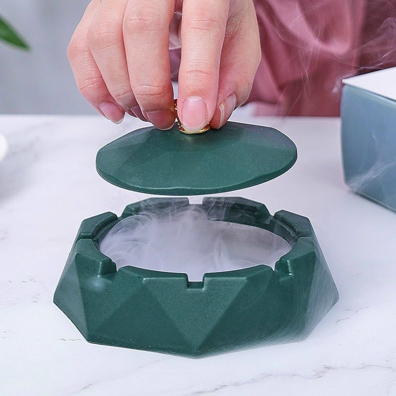 Gạt Tàn Thuốc Lá Có Nắp Đậy Chống Bụi Cao Cấp Sang Trọng