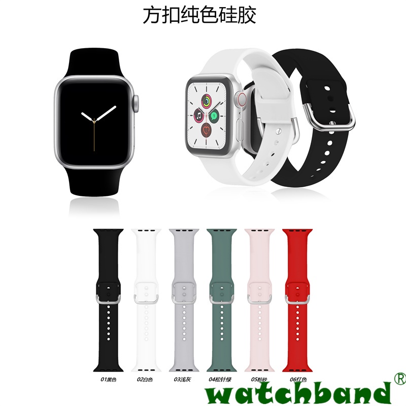 [Spot Cod] Dây Đeo Thể Thao 6 Màu Độc Đáo Cho Apple 7 iwatch 7 / 6 / 5 / 4 / 3 / 2 / SE 38mm 40mm 41mm 42mm 44mm 45mm