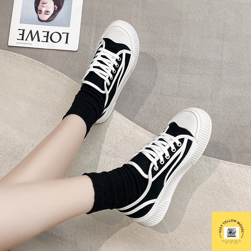 Giày thể thao sneaker nữ kèm ảnh thật giày ULZZANG vải canvas kiểu dáng basic