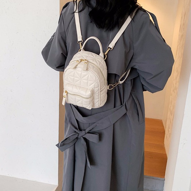 Balo Nữ Thời Trang, Balo Mini ô trám da mềm siêu hot phong cách Hàn Quốc Giá Rẻ Chất Lượng TX49