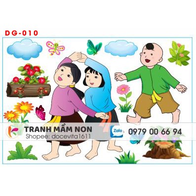 Decal mầm non-góc dân gian khổ lớn