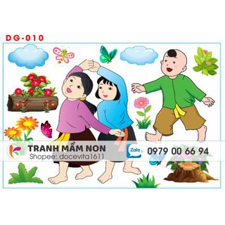Decal mầm non-góc dân gian khổ lớn