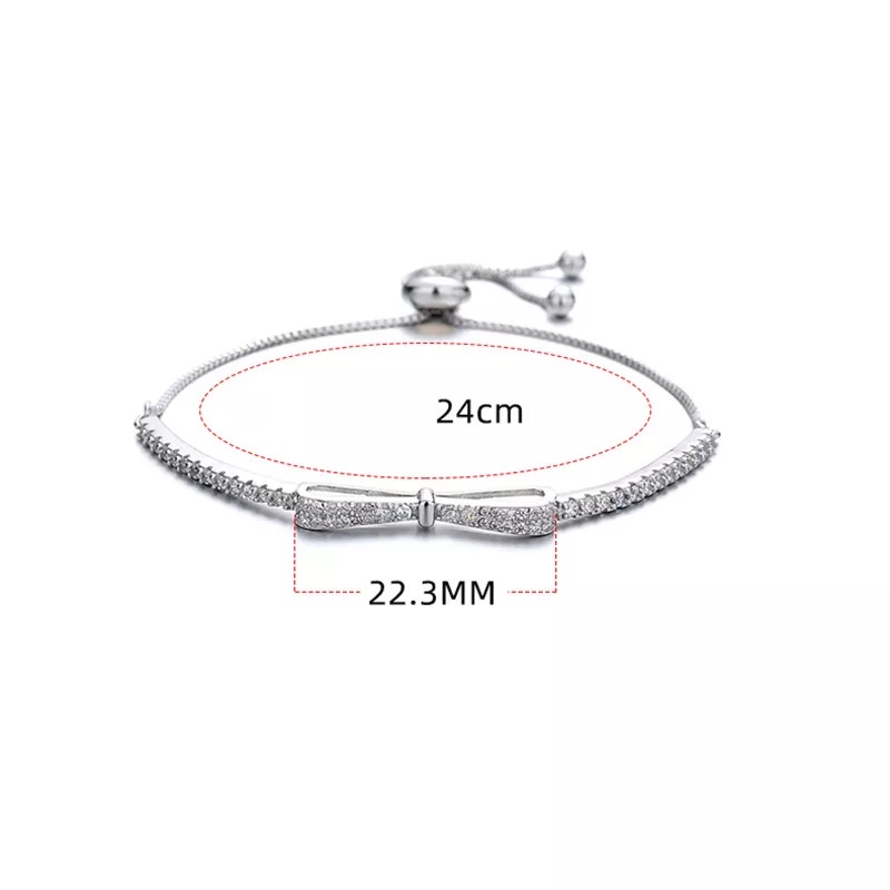 Lắc tay thời trang nữ thanh mảnh cực xinh, bạc Ý S925 - LT121