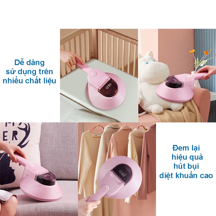 Máy Hút Bụi Chăn Nệm YANGZI CM80 Công Suất 300W Lực Hút 12000Pa Đèn Chiếu Tia UV Diệt Khuẩn Khử Trùng Bảo Hành 12 Tháng