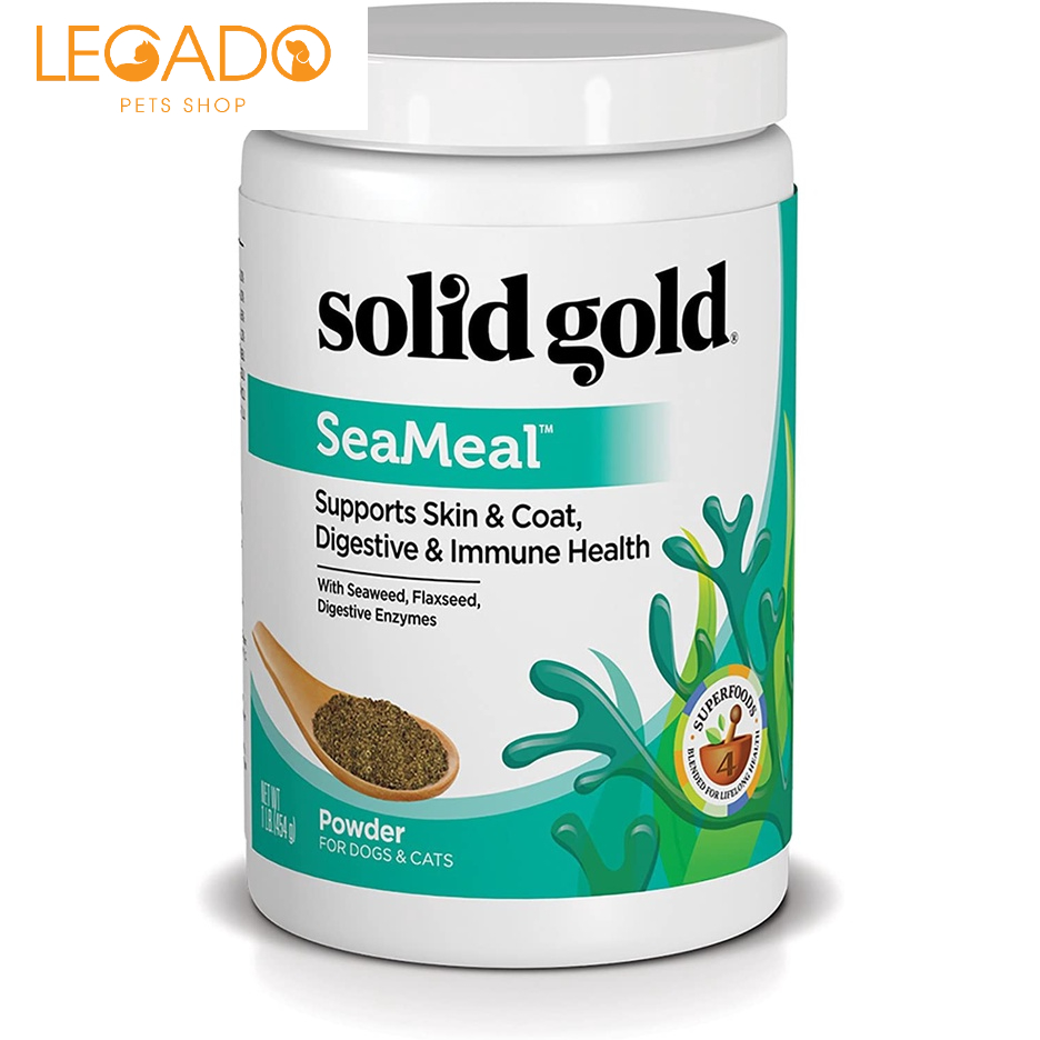 Bột Vitamin Tổng Hợp Cho Chó Mèo Solid Gold SeaMeal Tinh Chế Từ Tảo Biển Hỗ Trợ Tiêu Hóa Đường Ruột, Miễn Dịch, Da Lông