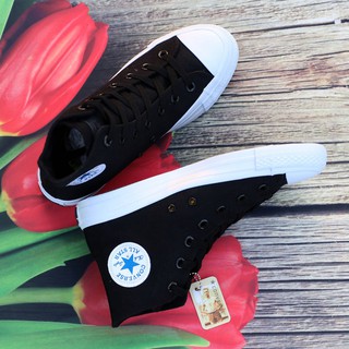 Giày Sneaker Chuck 2 Đen Nữ Cổ Cao ZRF