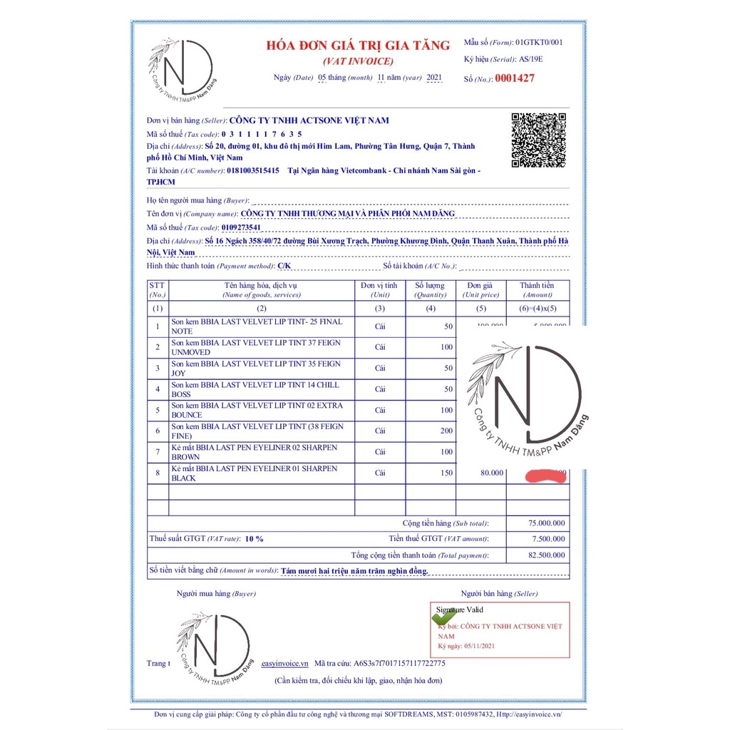 [ Nk Hàng Chính Hãng ] Son kem lì Bbia Last Velvet Lip Tint Version 1- 8 Công Ty Phân Phối Nam Đăng | BigBuy360 - bigbuy360.vn