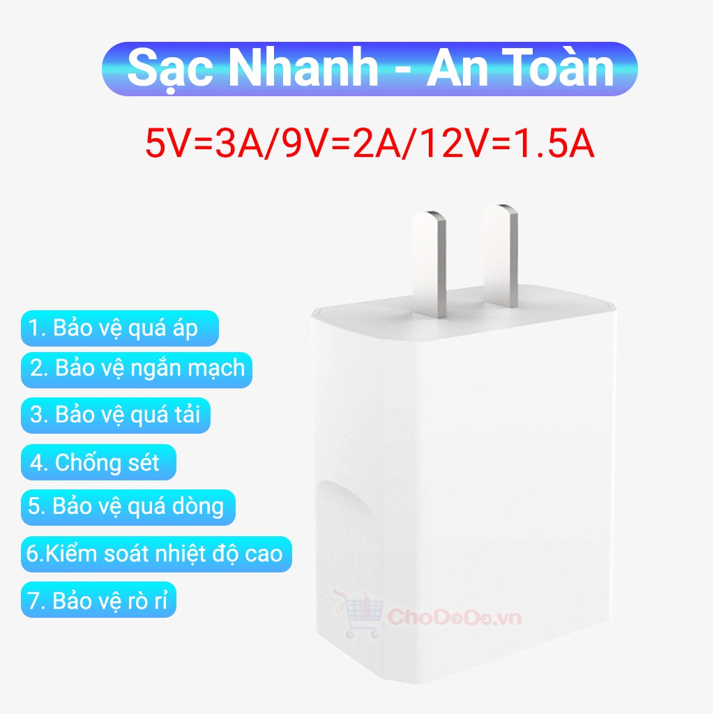 Cốc Sạc Nhanh QC 3.0 18W CS23 9V 2A