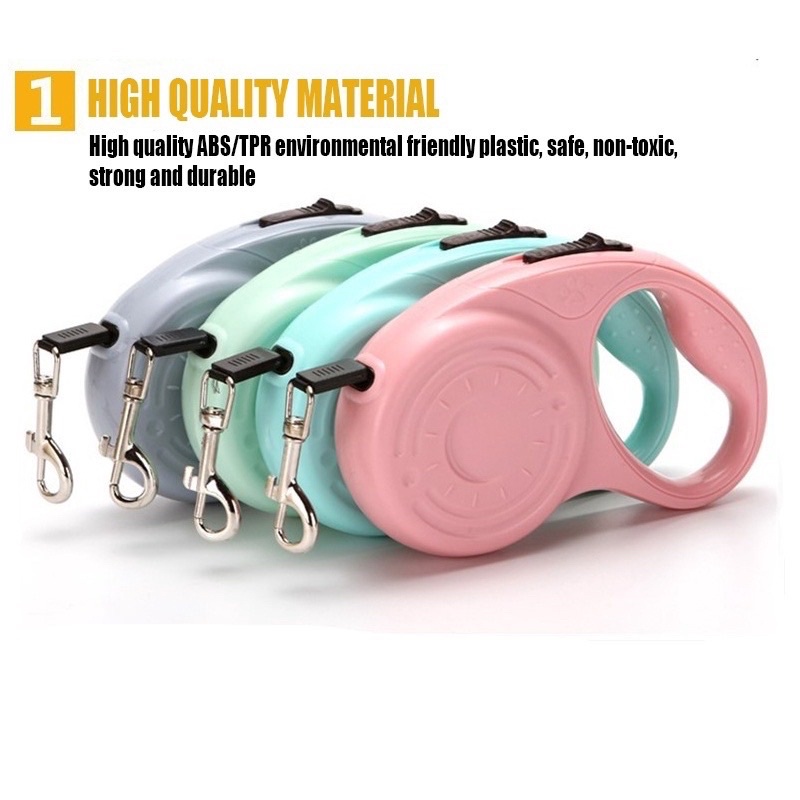 Dây dắt thú cưng tự động thu vào tiện dụng cho cún vừa và nhỏ dài 3M