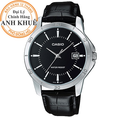 Đồng hồ nam dây da Casio chính hãng Anh Khuê MTP-V004L-1AUDF