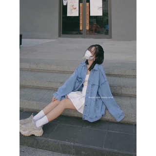 Áo khoác denim jacket 1 túi form oversize