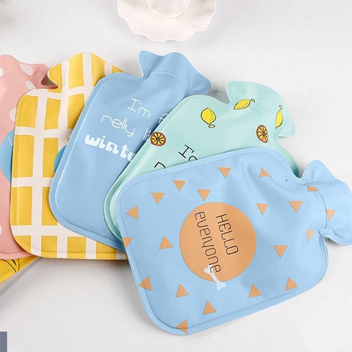 Túi Chườm Nóng Chườm Lạnh Giữ Nhiệt Hoạ Tiết Đơn Giản - giao màu ngẫu nhiên - chườm mini rẻ