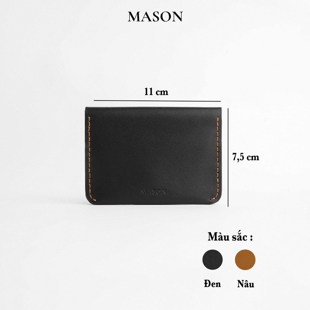 Ví mini cardholder cầm tay nhỏ gọn SCOTT da nhập khẩu Unisex nam nữ thương hiệu MASON - M04