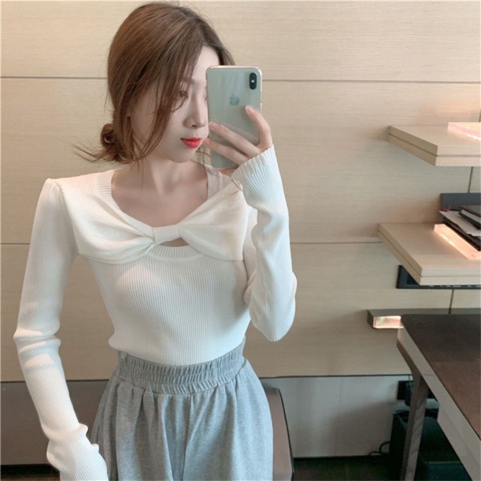 COZOK Áo Len Tay Dài Dáng Ôm Thời Trang Dễ Phối Đồ Cho Nữ