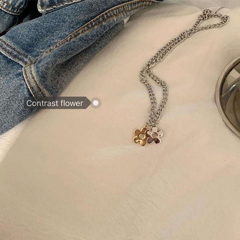 Vòng Cổ Mặt Hình Học Rỗng Phong Cách Hàn Quốc Thanh Lịch Cho Nữ