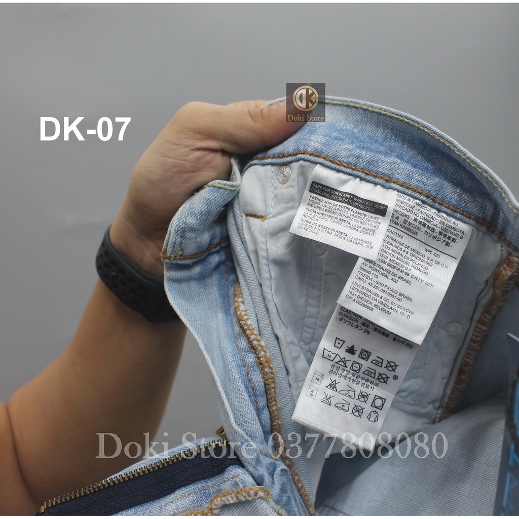 QUẦN JEAN NAM Xanh Bạc Denim Cao cấp DK-07, Quần bò nam dáng ôm nhẹ, chất vải co giãn, ống 17cm - DOKI | BigBuy360 - bigbuy360.vn