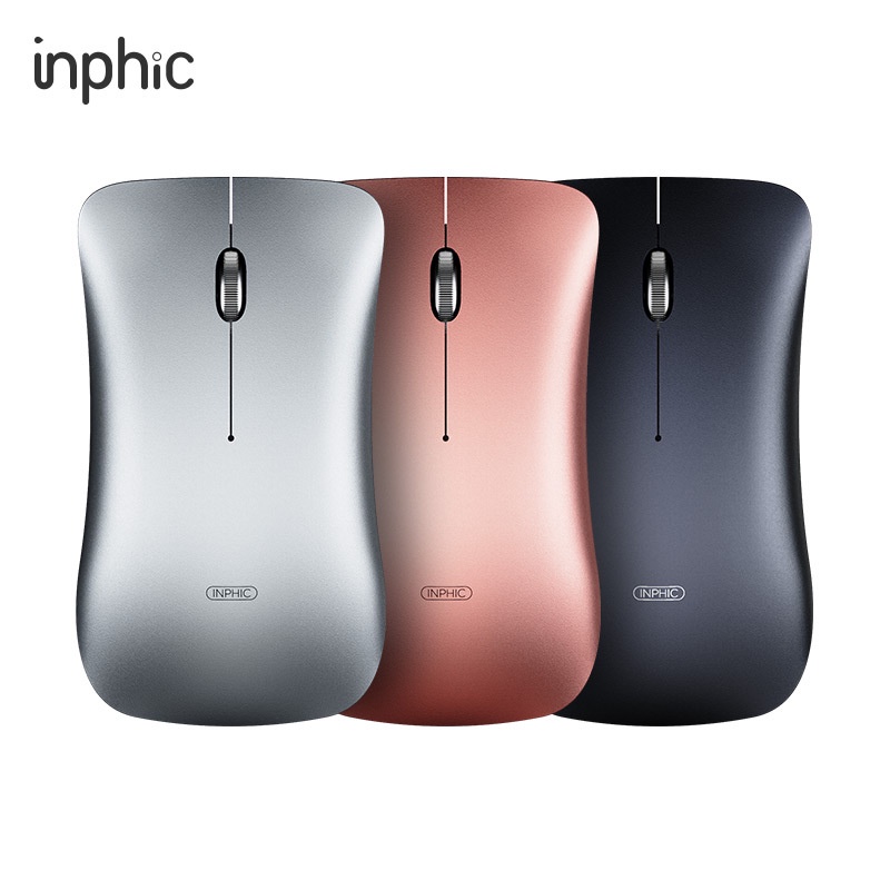 Chuột Không Dây Bluetooth INPHIC PM9 Có Thể Sạc Lại Bấm Im Lặng Silent Dùng Cho Máy Tính PC Laptop Mac - Hàng Chính Hãng