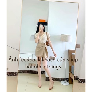 Chân váy công sở cách điệu vạt chéo