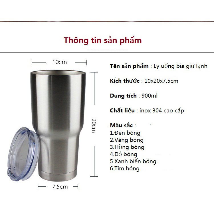 Ly YETI cao cấp giữ nhiệt
