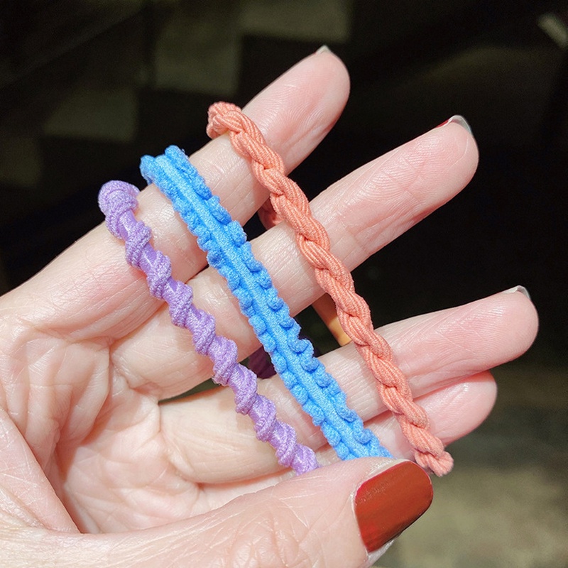 Set 6 dây cột tóc co giãn nhiều màu sắc dễ thương