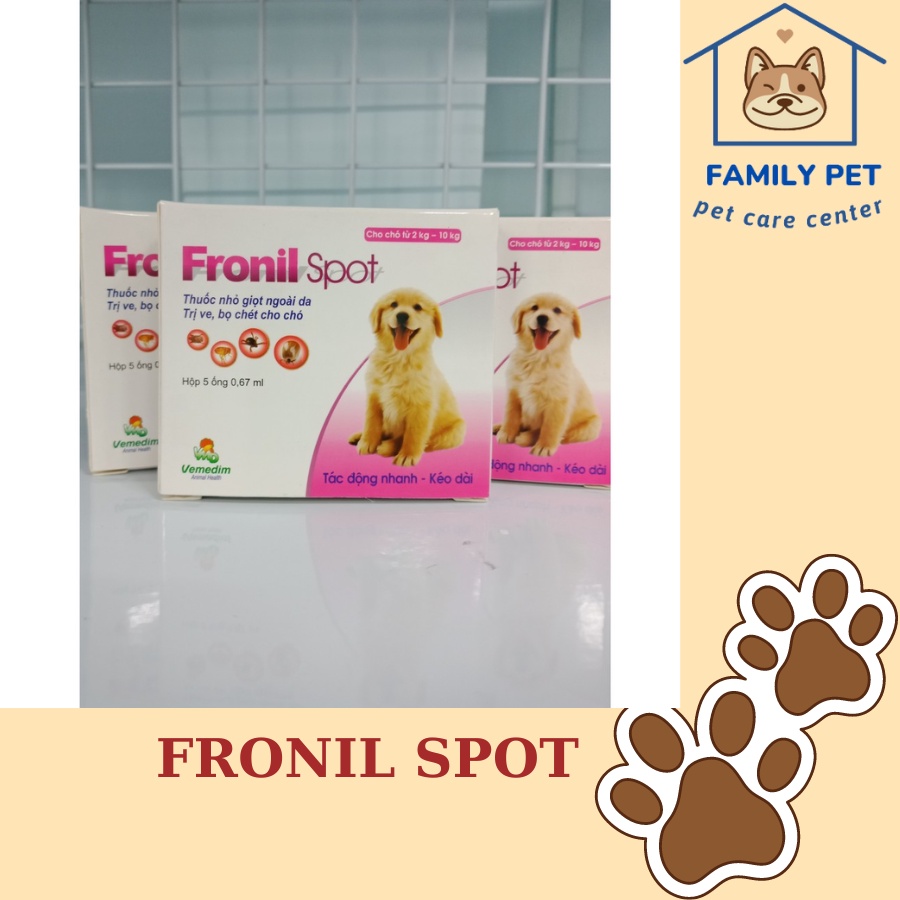 Thuốc nhỏ gáy diệt ve rận siêu nhanh cho chó mèo - fronil spot