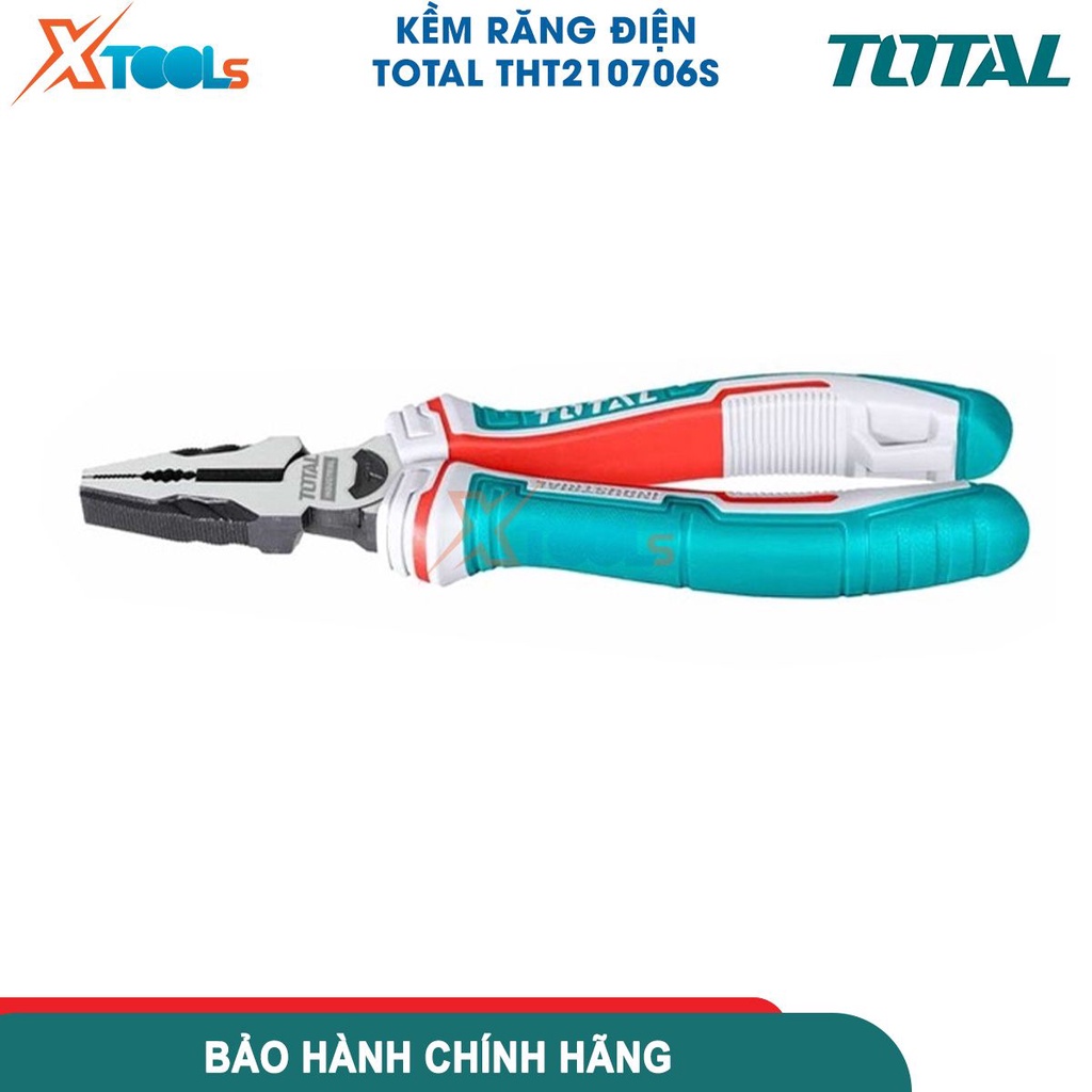 Kìm răng điện đa năng cao cấp TOTAL THT210706S 7&quot; kềm điện thép Cr-V chống rỉ siêu cứng - CHÍNH HÃNG-XTOOLS