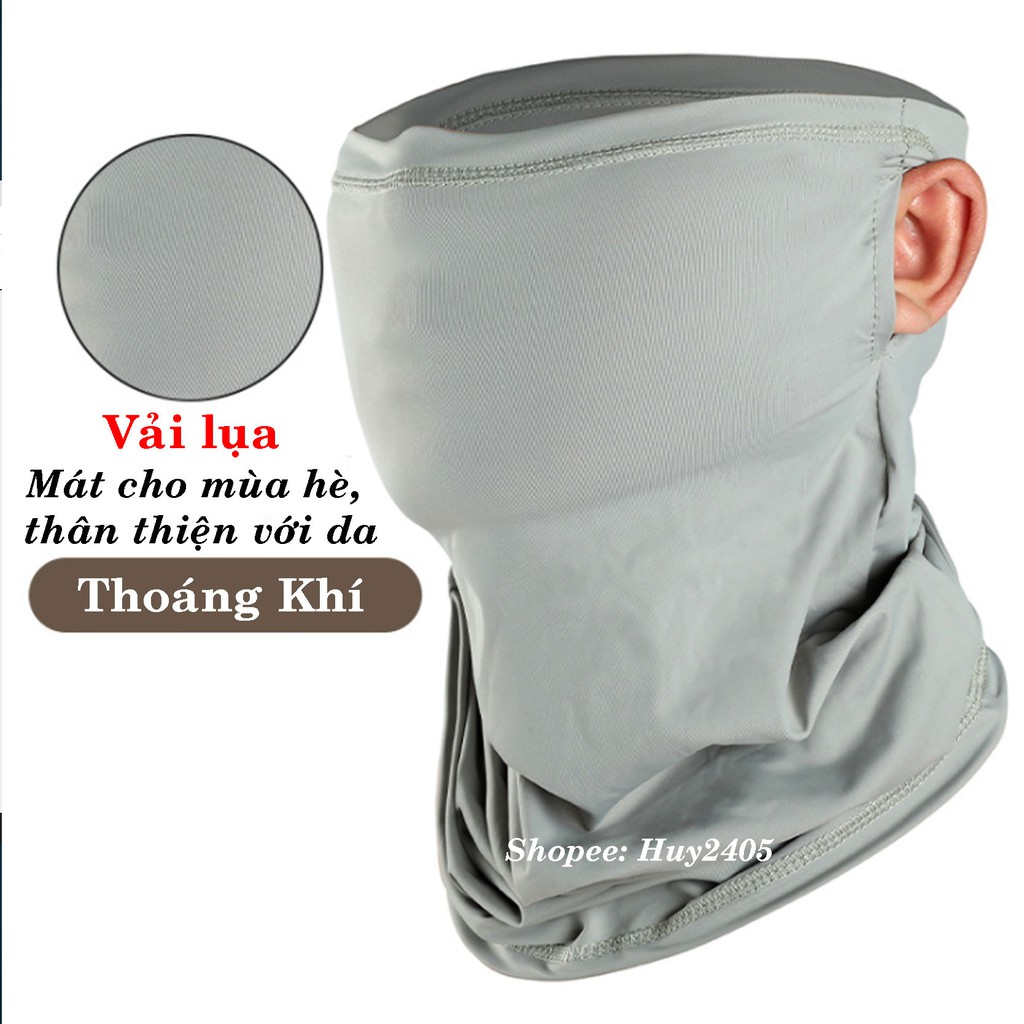 Khẩu Trang Phượt Đa Năng Chống Nắng Cao Cấp Có Lỗ Xỏ Tai Mẫu Mới - Vải Co Dãn 4 Chiều Đeo Thoải Mái Thoáng Mát