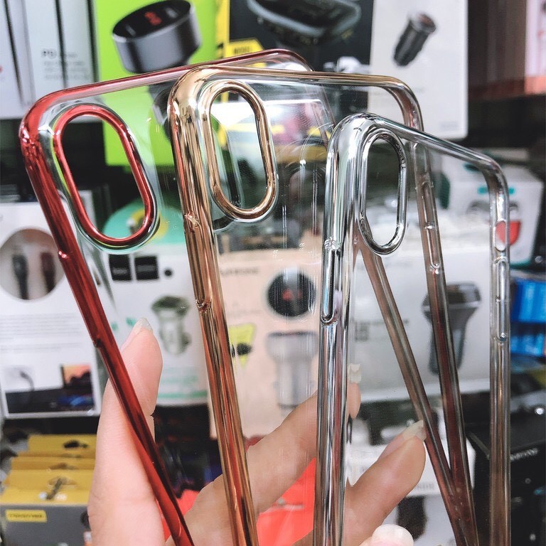 🌟CHÍNH HÃNG🌟 Ốp X-LEVEL lưng cứng trong MẠ SI viền màu ipho ne 7/8 PLUS/X/XS/XSMAX S10/S10 PLUS