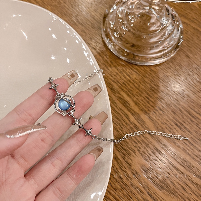 Vòng Tay Đính Đá Zircon Hình Hành Tinh Tinh Xảo Thời Trang Cho Nữ