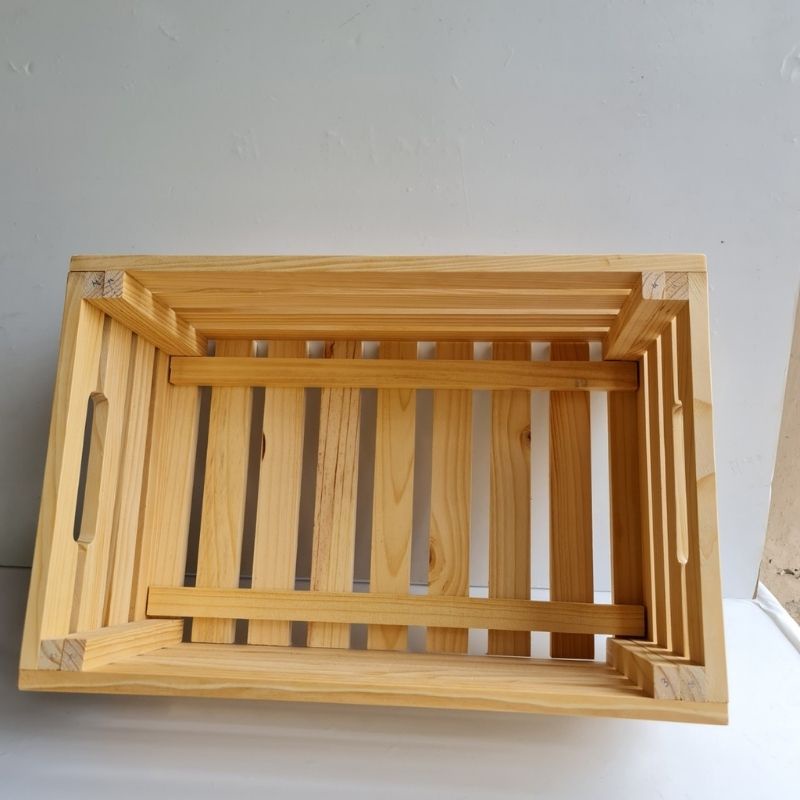 Thùng Pallet gỗ Gấp Gọn , Hộp Gỗ Thông Đa Năng Gấp Gọn Thông Minh , Thùng gỗ thông để hoa quả , KT 30 X 45 X 20