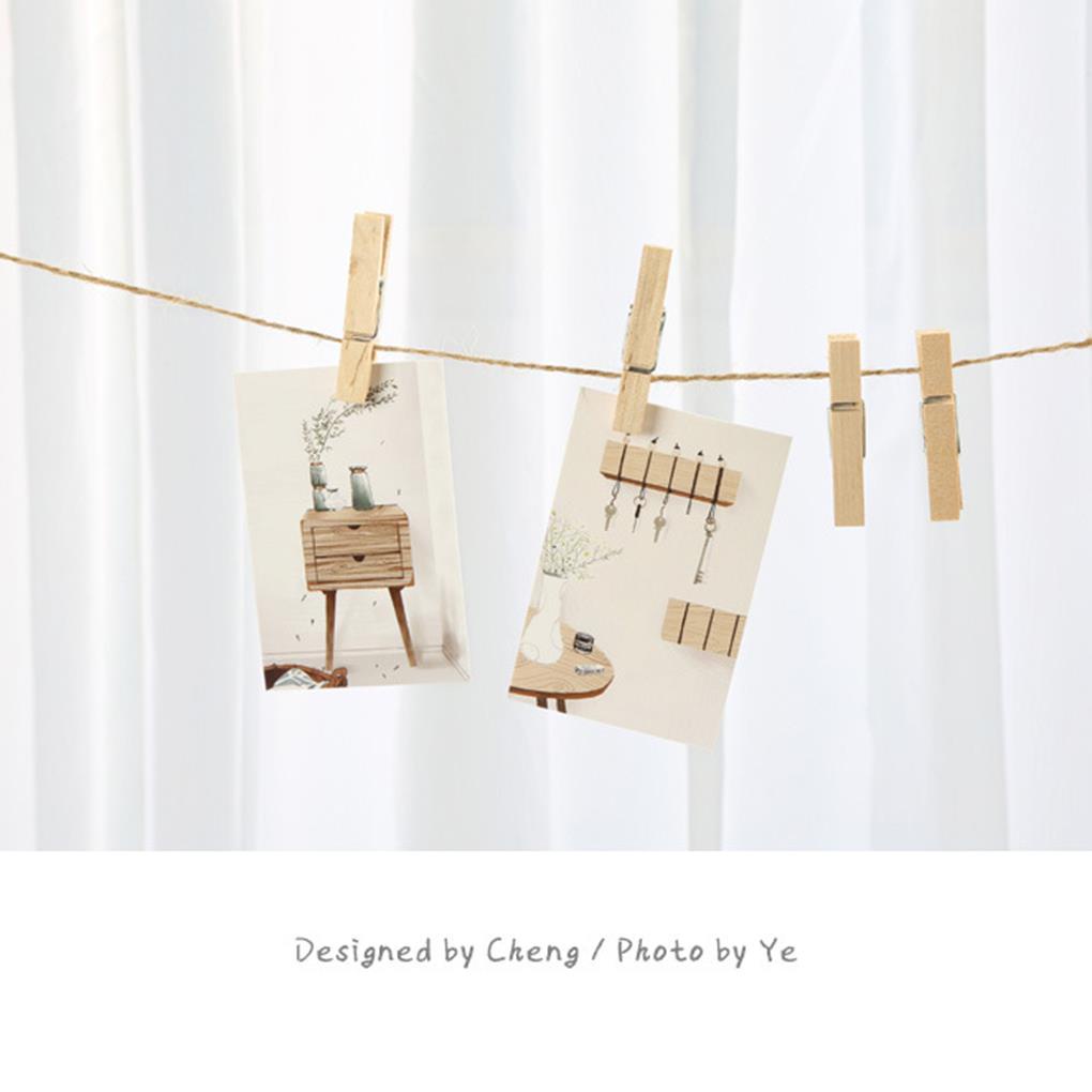 Set 100 Kẹp Gỗ Mini Nhiều Màu Sắc Dùng Treo Ảnh Trang Trí Tiệc DIY