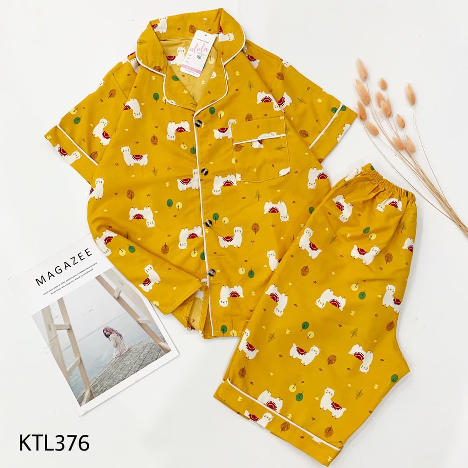 Bộ pijama mặt nhà chất Latin cao cấp có size