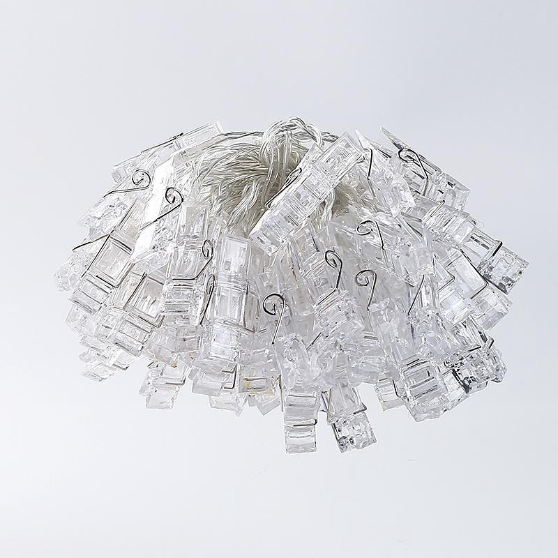 Dây Đèn LED 2M 10 Bóng Có Kẹp Ảnh Trang Trí