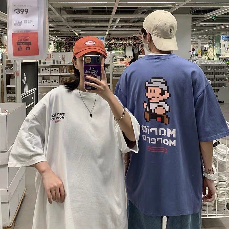 Áo phông tay lỡ unisex WIND bản Premium form rộng MARIO thời trang nam nữ oversize | BigBuy360 - bigbuy360.vn