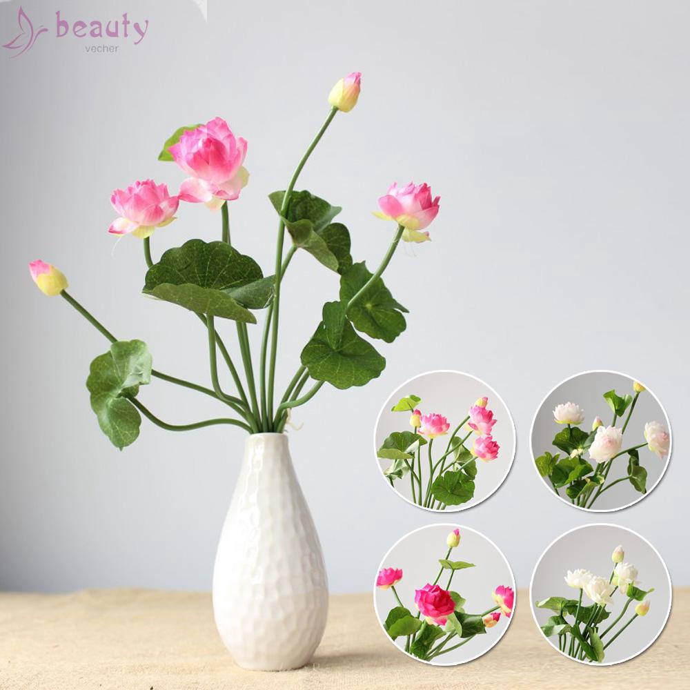 Hoa sen giả bằng lụa trang trí tiệc cưới