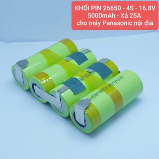 Khối pin 26650 - 4s-16.8v - 5.000mah xả 25a