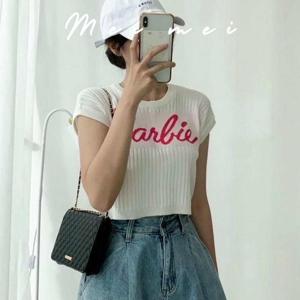 Áo croptop Barbie Montogi Áo cộc nữ Meimei A53