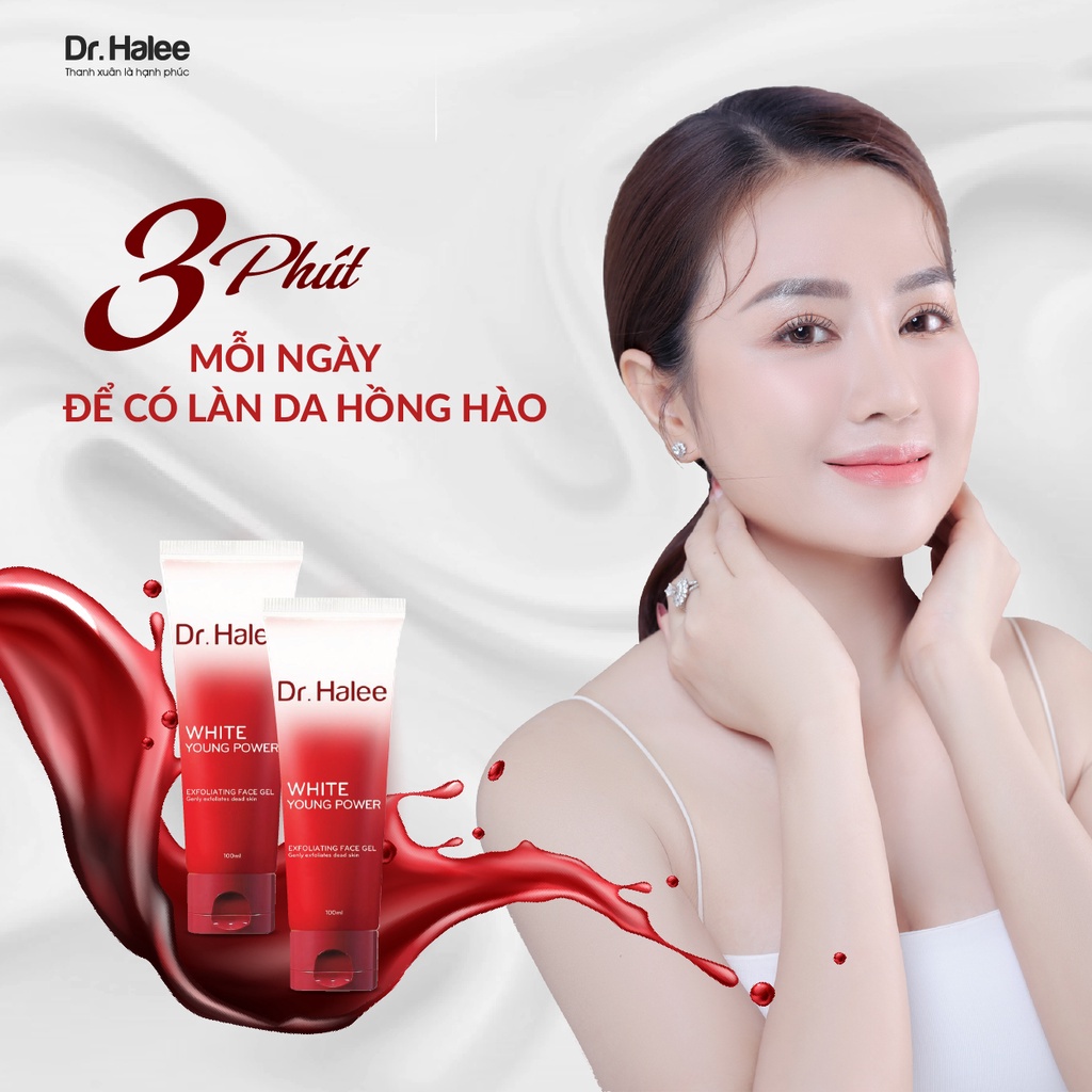 Tẩy da chết Dr.Halee Exfoliating Face Gel 100ml tinh chất lựu dưỡng ẩm sạch sâu