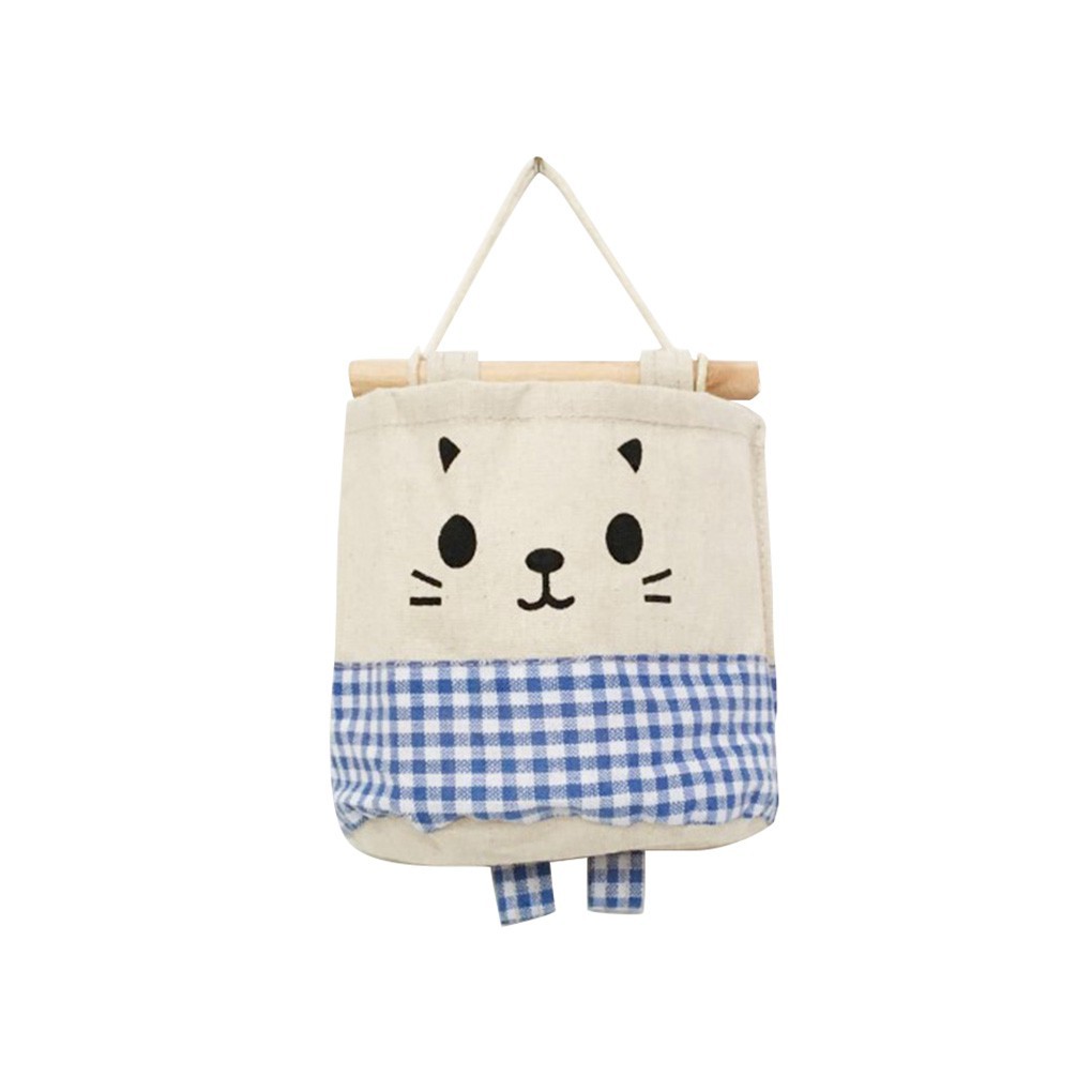 Cartoon Hanging Pocket Storage Bag Organizer Closet Rack Hangers Closet