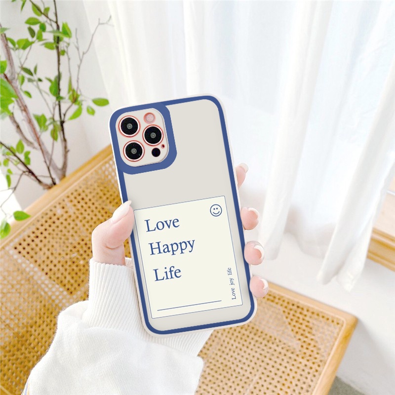 [ IPHONE ] Ốp Lưng Silicon Màu Bảo Vệ CAMERA Love happy ốp iphone 12 pro /x/ 8plus/11 pro/11/12 pro max/13/promax tr181